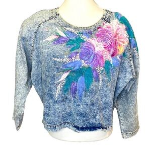 Painted Denim Blouse